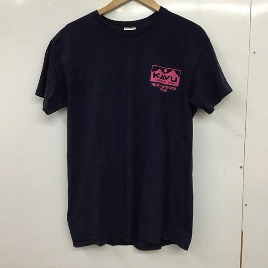 カブー KAVU Tシャツ 半袖 半袖カットソー プリントTシャツ クルーネックカットソー M ロゴ、文字 紺 / ネイビー / navy メンズ USED 古着 中古 10159224