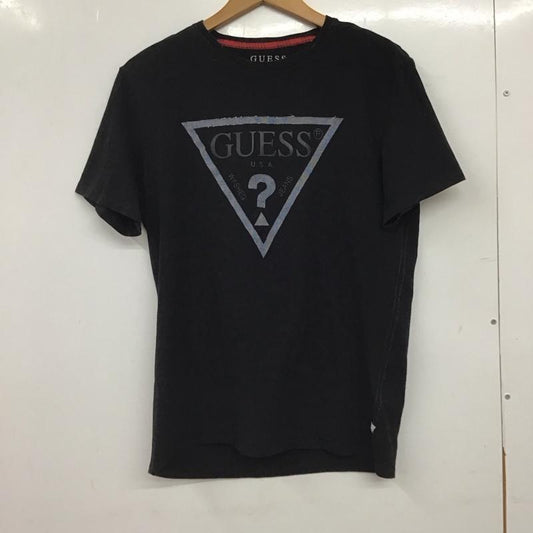ゲス Guess Tシャツ 半袖 半袖カットソー プリントTシャツ クルーネックカットソー M ロゴ、文字 黒 / ブラック / black メンズ USED 古着 中古 10159227