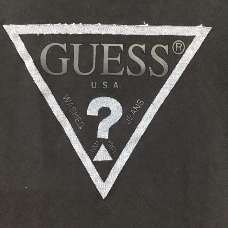 ゲス Guess Tシャツ 半袖 半袖カットソー プリントTシャツ クルーネックカットソー M ロゴ、文字 黒 / ブラック / black メンズ USED 古着 中古 10159227