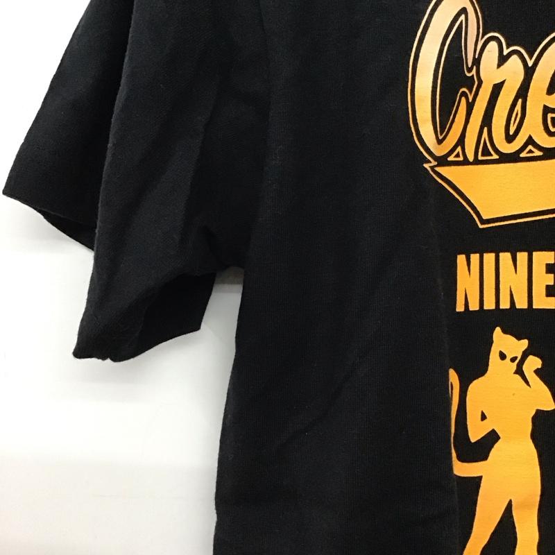 クリームソーダ CREAMSODA Tシャツ 半袖 半袖カットソー プリントTシャツ クルーネックカットソー M プリント 黒 / ブラック / black メンズ USED 古着 中古 10159228