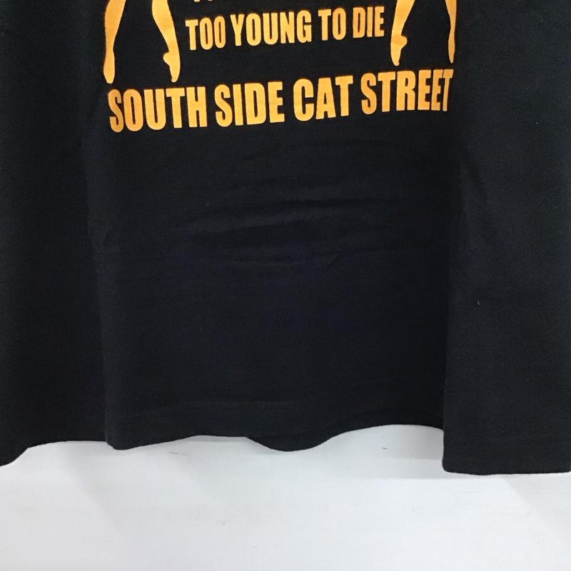 クリームソーダ CREAMSODA Tシャツ 半袖 半袖カットソー プリントTシャツ クルーネックカットソー M プリント 黒 / ブラック / black メンズ USED 古着 中古 10159228