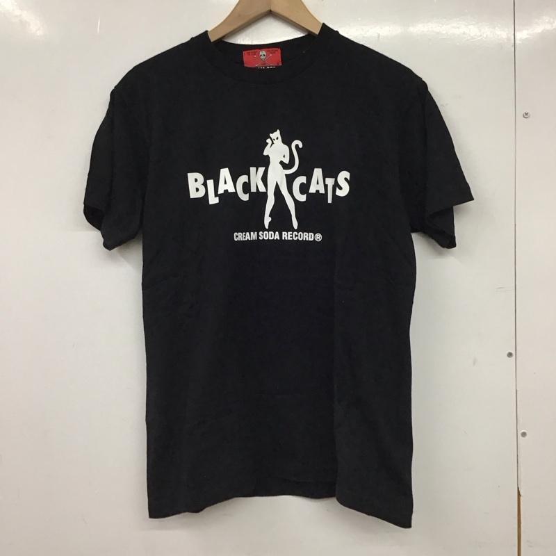 クリームソーダ CREAMSODA Tシャツ 半袖 半袖カットソー プリントTシャツ クルーネックカットソー M プリント 黒 / ブラック / black メンズ USED 古着 中古 10159233