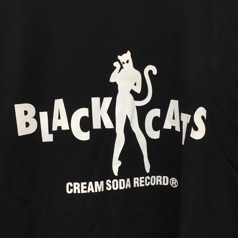 クリームソーダ CREAMSODA Tシャツ 半袖 半袖カットソー プリントTシャツ クルーネックカットソー M プリント 黒 / ブラック / black メンズ USED 古着 中古 10159233