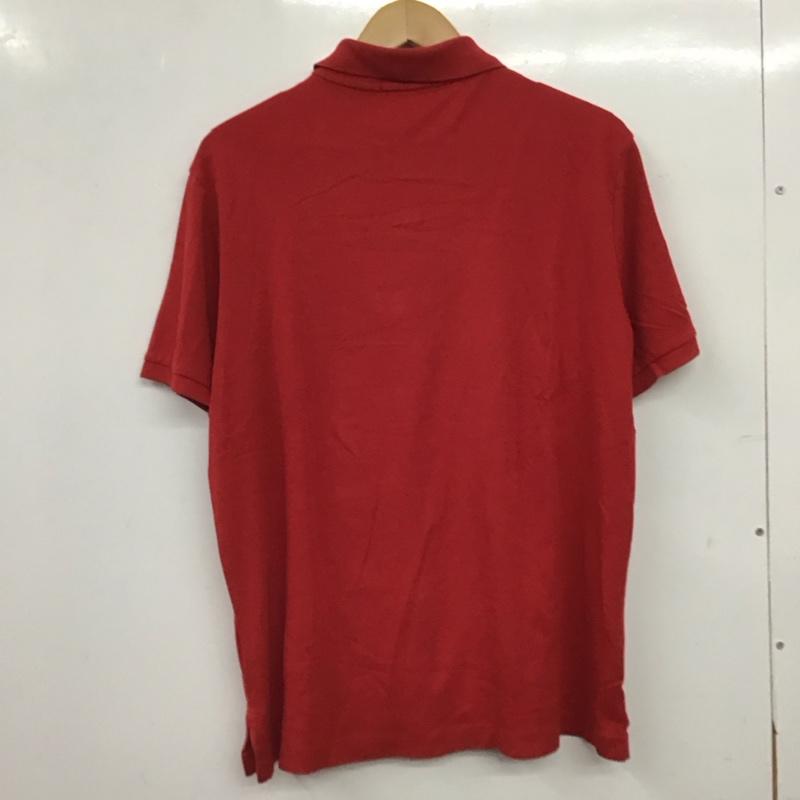 ポロラルフローレン POLO RALPH LAUREN ポロシャツ 半袖 半袖ポロシャツ カラーシャツ 半袖カットソー M ロゴ、文字 赤 / レッド / red メンズ USED 古着 中古 10159234