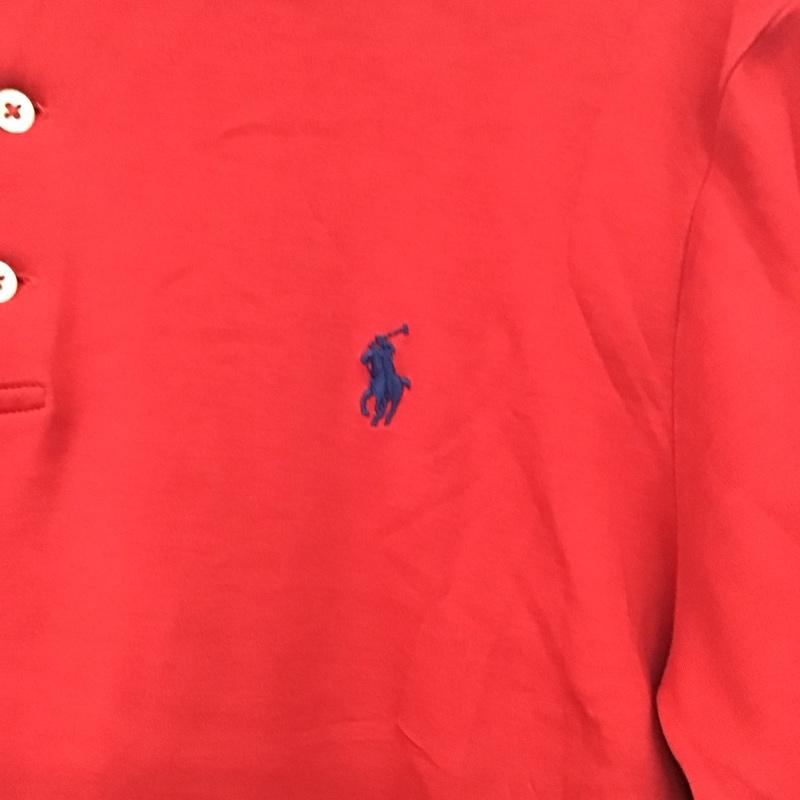 ポロラルフローレン POLO RALPH LAUREN ポロシャツ 半袖 半袖ポロシャツ カラーシャツ 半袖カットソー M ロゴ、文字 赤 / レッド / red メンズ USED 古着 中古 10159234