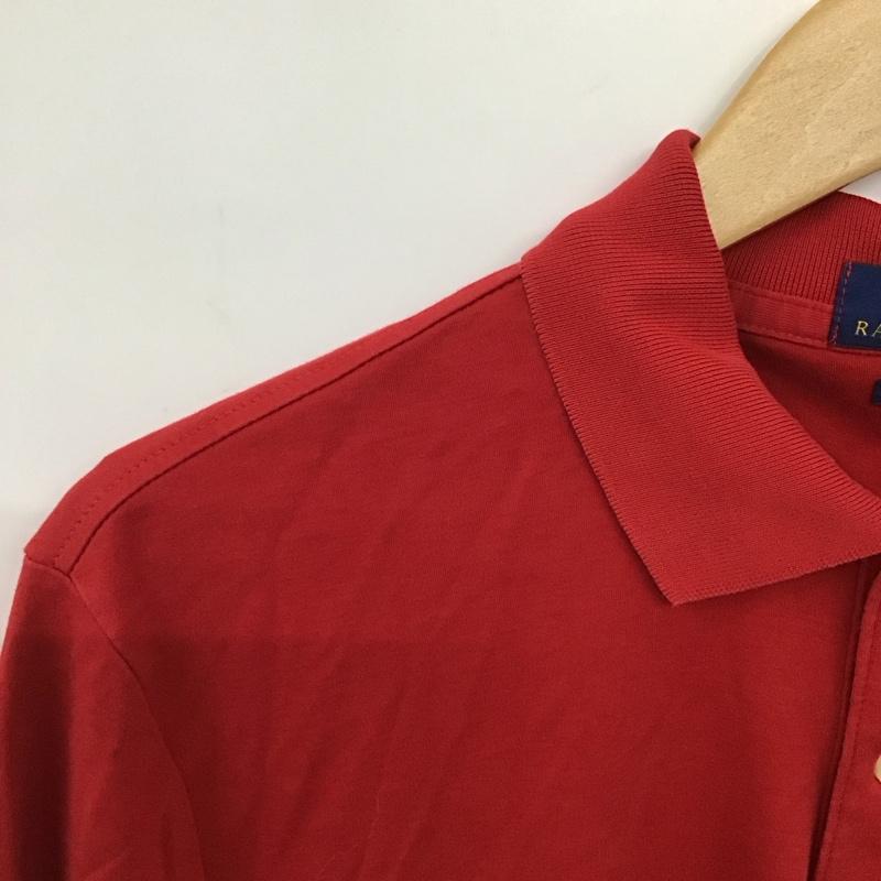 ポロラルフローレン POLO RALPH LAUREN ポロシャツ 半袖 半袖ポロシャツ カラーシャツ 半袖カットソー M ロゴ、文字 赤 / レッド / red メンズ USED 古着 中古 10159234