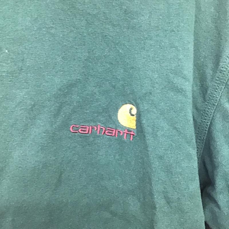 カーハート Carhartt Tシャツ 半袖 半袖カットソー プリントTシャツ クルーネックカットソー M ロゴ、文字 緑 / グリーン / green メンズ USED 古着 中古 10159236