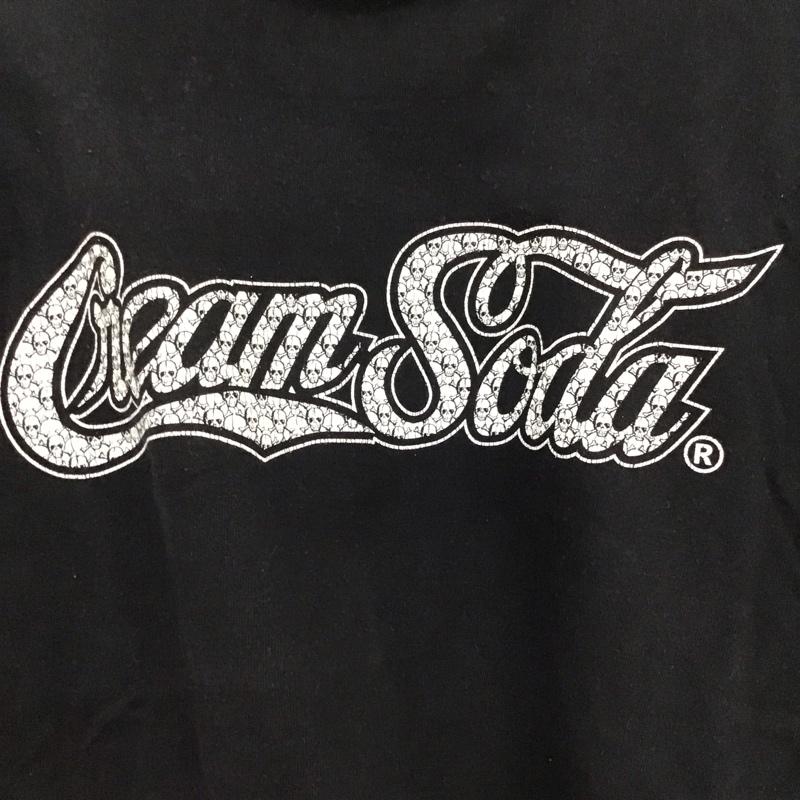 クリームソーダ CREAMSODA カットソー 長袖 長袖カットソー プリントカットソー クルーネック ロゴ、文字 黒 / ブラック / black メンズ USED 古着 中古 10159237