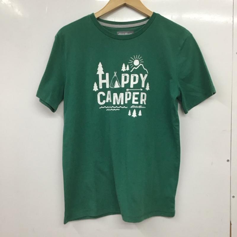 エディーバウアー Eddie Bauer Tシャツ 半袖 半袖カットソー プリントTシャツ クルーネックカットソー L プリント 緑 / グリーン / green ボーイズ USED 古着 中古 10159243