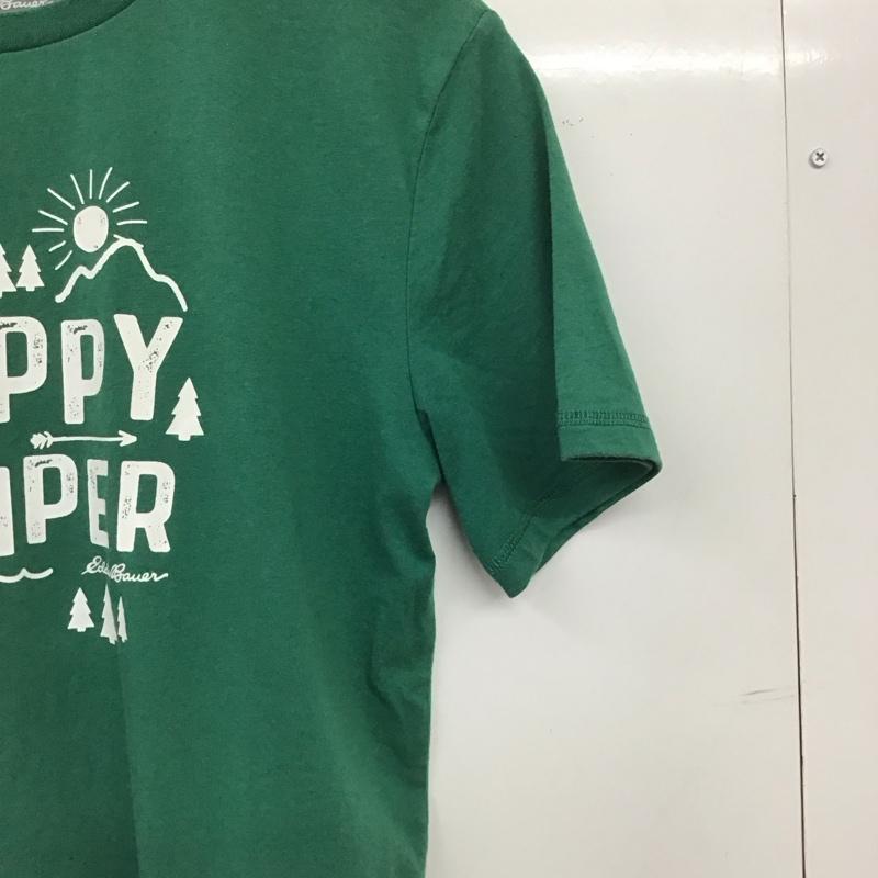 エディーバウアー Eddie Bauer Tシャツ 半袖 半袖カットソー プリントTシャツ クルーネックカットソー L プリント 緑 / グリーン / green ボーイズ USED 古着 中古 10159243