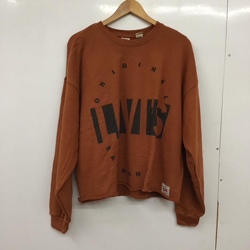 リーバイス Levi s トレーナー 長袖 M ロゴ、文字 X プリント 茶 / ブラウン / brown レディース USED 古着 中古 10159253