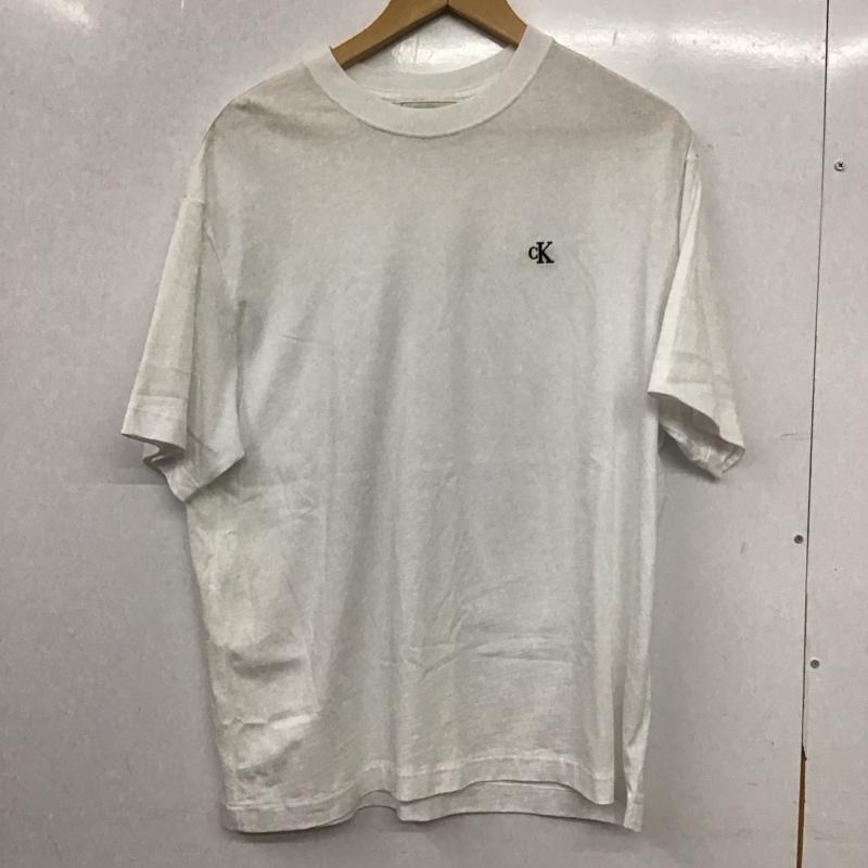 カルバン・クライン Calvin Klein Tシャツ 半袖 半袖カットソー プリントTシャツ クルーネックカットソー S ロゴ、文字 白 / ホワイト / white メンズ USED 古着 中古 10159256