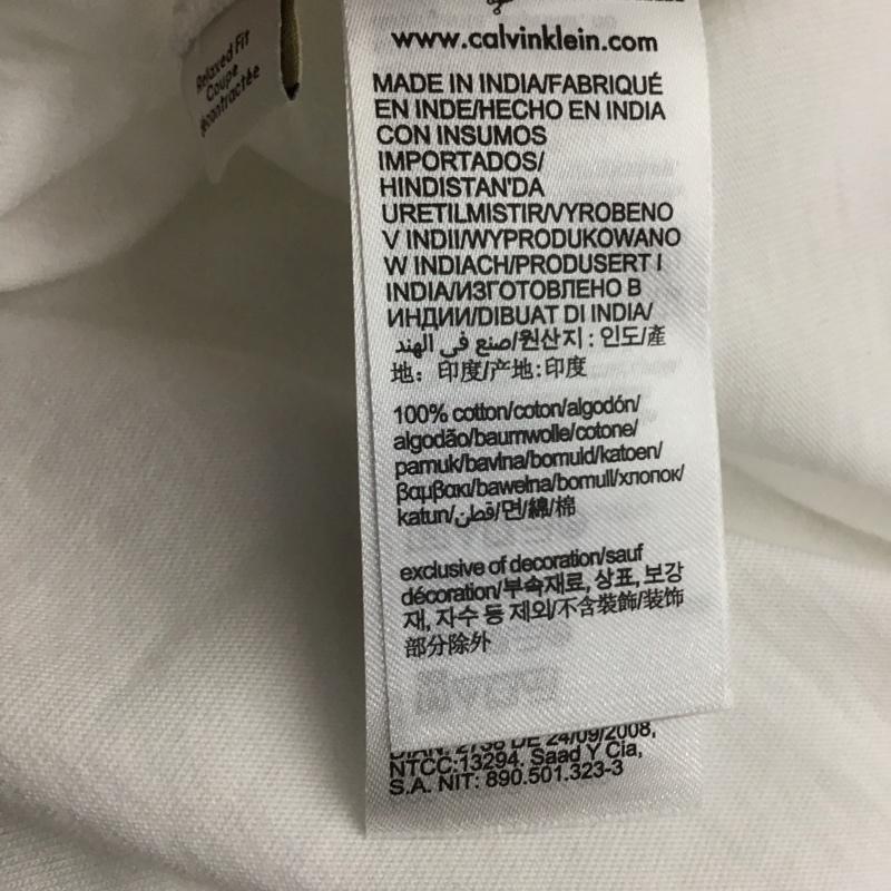カルバン・クライン Calvin Klein Tシャツ 半袖 半袖カットソー プリントTシャツ クルーネックカットソー S ロゴ、文字 白 / ホワイト / white メンズ USED 古着 中古 10159256