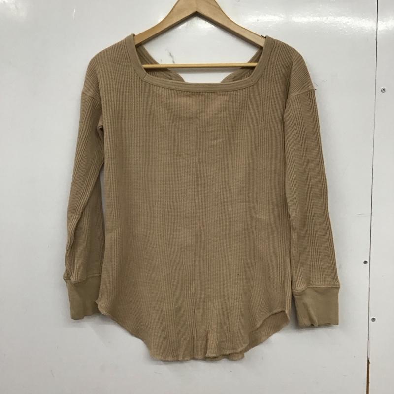 ジーナシス JEANASIS カットソー 長袖 JS063101SB FREE 無地 ベージュ / ベージュ / beige レディース USED 古着 中古 10159257