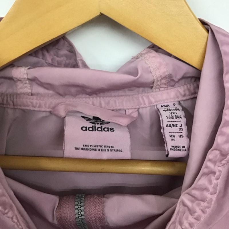 アディダス adidas ジャケット、上着 ジャンパー、ブルゾン XS ロゴ、文字 桃 / ピンク / pink レディース USED 古着 中古 10159265