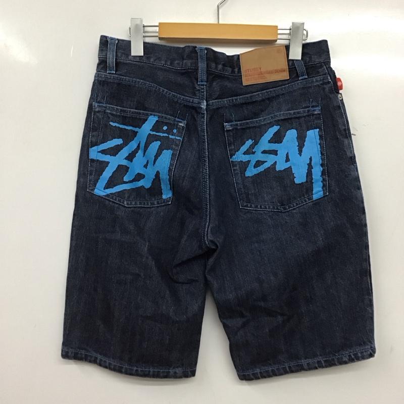 ステューシー STUSSY パンツ ショートパンツ デニムショートパンツ ハーフパンツ カジュアルパンツ 30インチ ロゴ、文字 インディゴ / インディゴ / Indigo メンズ USED 古着 中古 10159270