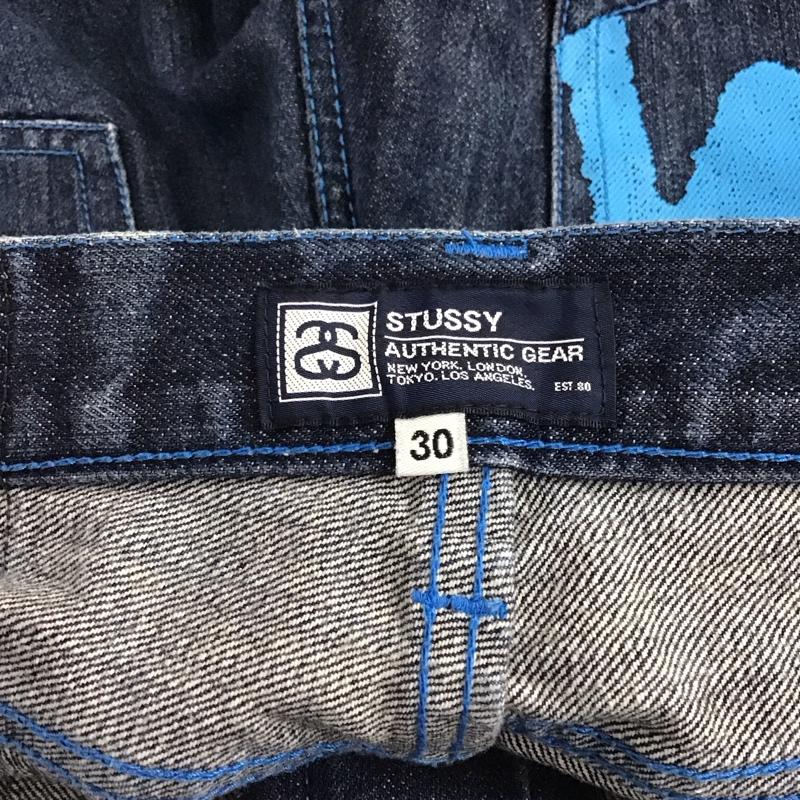 ステューシー STUSSY パンツ ショートパンツ デニムショートパンツ ハーフパンツ カジュアルパンツ 30インチ ロゴ、文字 インディゴ / インディゴ / Indigo メンズ USED 古着 中古 10159270