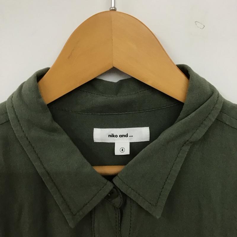 ニコアンド niko and... シャツ、ブラウス 長袖 L 無地 カーキ / カーキ / khaki レディース USED 古着 中古 10159274