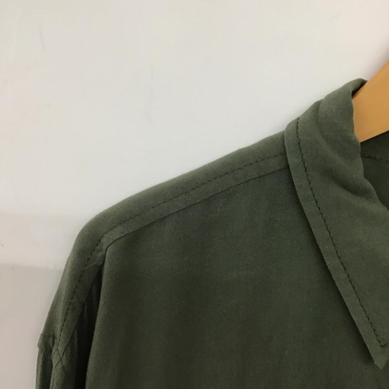 ニコアンド niko and... シャツ、ブラウス 長袖 L 無地 カーキ / カーキ / khaki レディース USED 古着 中古 10159274