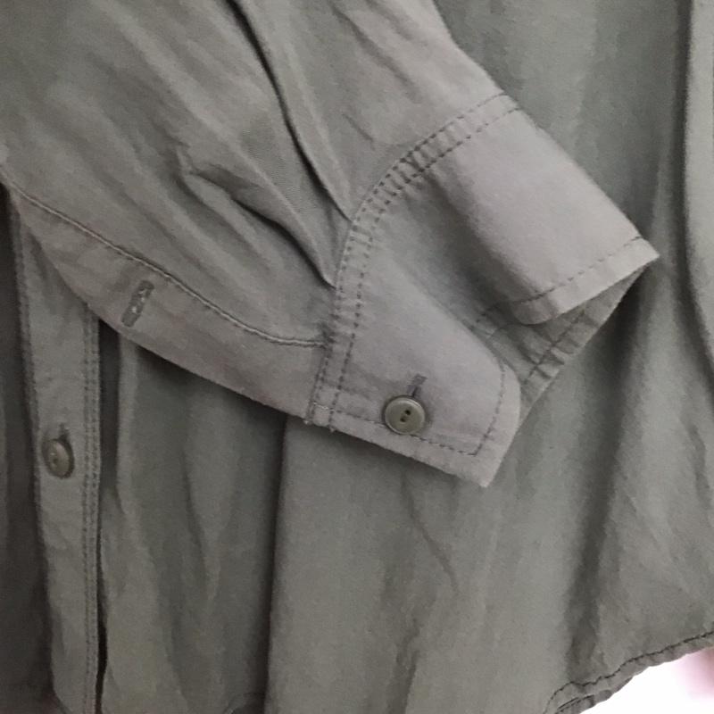 ニコアンド niko and... シャツ、ブラウス 長袖 L 無地 カーキ / カーキ / khaki レディース USED 古着 中古 10159274