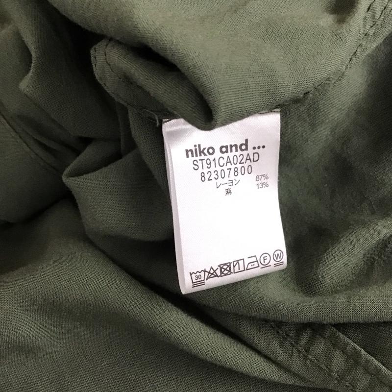 ニコアンド niko and... シャツ、ブラウス 長袖 L 無地 カーキ / カーキ / khaki レディース USED 古着 中古 10159274