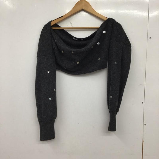 ザラ ZARA ニット、セーター 長袖 S 無地 チャコールグレー / チャコールグレー / レディース USED 古着 中古 10159275