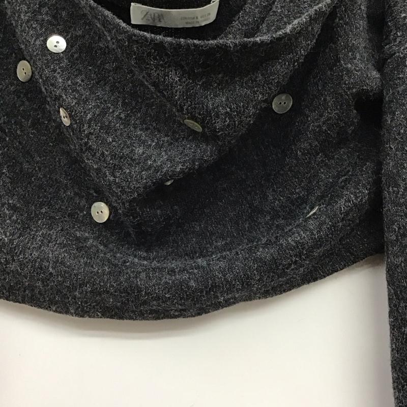 ザラ ZARA ニット、セーター 長袖 S 無地 チャコールグレー / チャコールグレー / レディース USED 古着 中古 10159275