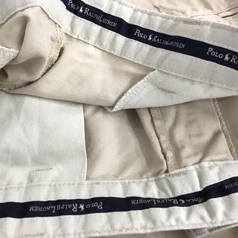 ポロラルフローレン POLO RALPH LAUREN パンツ チノパン チノパン ワイドパンツ カジュアルパンツ 36インチ ロゴ、文字 ベージュ / ベージュ / beige メンズ USED 古着 中古 10159284