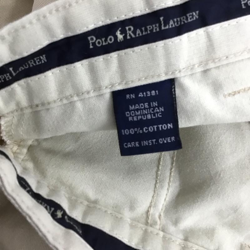 ポロラルフローレン POLO RALPH LAUREN パンツ チノパン チノパン ワイドパンツ カジュアルパンツ 36インチ ロゴ、文字 ベージュ / ベージュ / beige メンズ USED 古着 中古 10159284