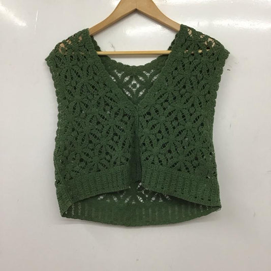 エヘカソポ ehka sopo ベスト ベスト FREE 無地 緑 / グリーン / green レディース USED 古着 中古 10159285