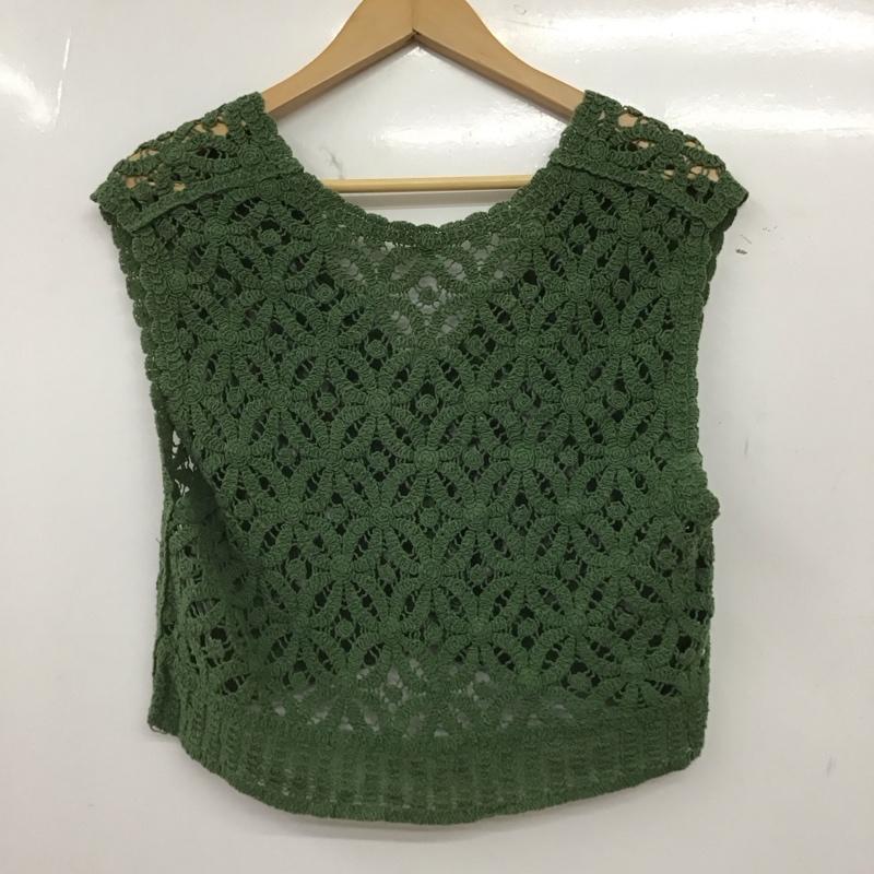 エヘカソポ ehka sopo ベスト ベスト FREE 無地 緑 / グリーン / green レディース USED 古着 中古 10159285