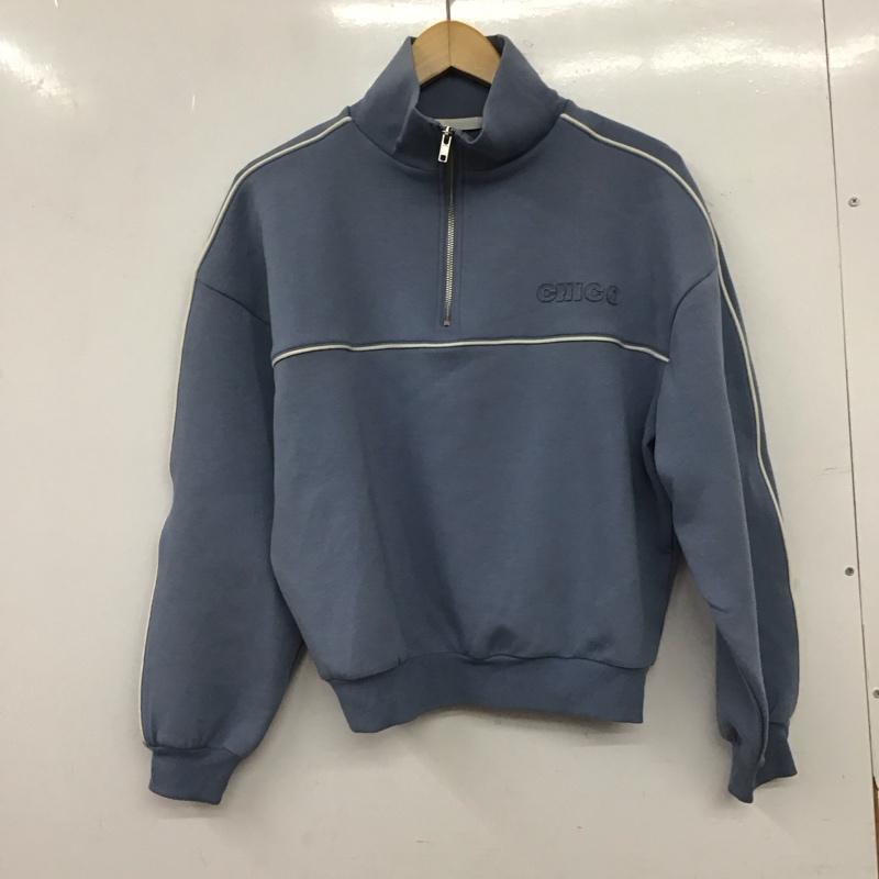 チコ CHICO トレーナー 長袖 FREE ロゴ、文字 水色 / ライトブルー / レディース USED 古着 中古 10159288