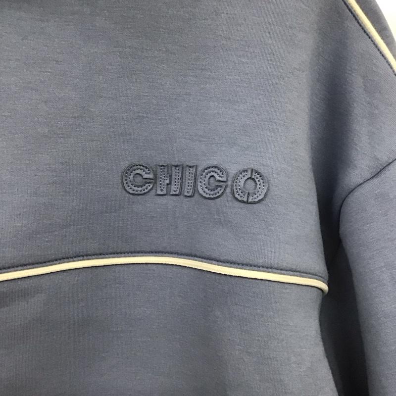 チコ CHICO トレーナー 長袖 FREE ロゴ、文字 水色 / ライトブルー / レディース USED 古着 中古 10159288