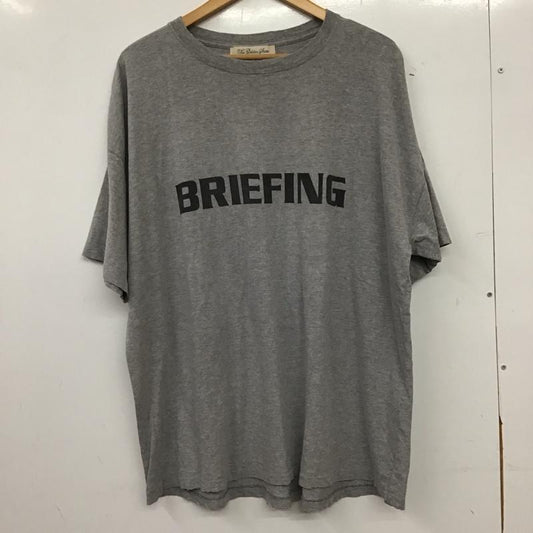 レミ レリーフ REMI RELIEF Tシャツ 半袖 半袖カットソー プリントTシャツ クルーネックカットソー M ロゴ、文字 X ダメージ加工 灰 / グレー / gray メンズ USED 古着 中古 10159289