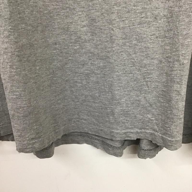 レミ レリーフ REMI RELIEF Tシャツ 半袖 半袖カットソー プリントTシャツ クルーネックカットソー M ロゴ、文字 X ダメージ加工 灰 / グレー / gray メンズ USED 古着 中古 10159289