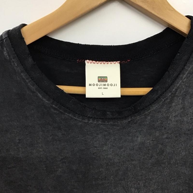 ムージムージ MOOJI MOOJI Tシャツ 半袖 半袖カットソー プリントTシャツ クルーネックカットソー L 無地 X ダメージ加工 ダークグレー / ダークグレー / メンズ USED 古着 中古 10159290