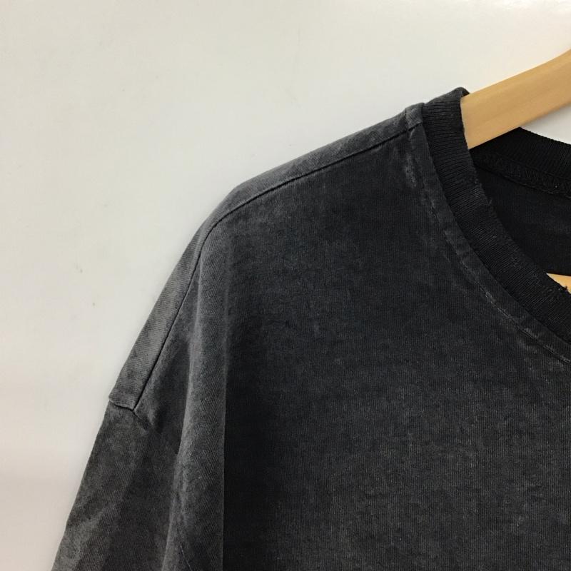 ムージムージ MOOJI MOOJI Tシャツ 半袖 半袖カットソー プリントTシャツ クルーネックカットソー L 無地 X ダメージ加工 ダークグレー / ダークグレー / メンズ USED 古着 中古 10159290