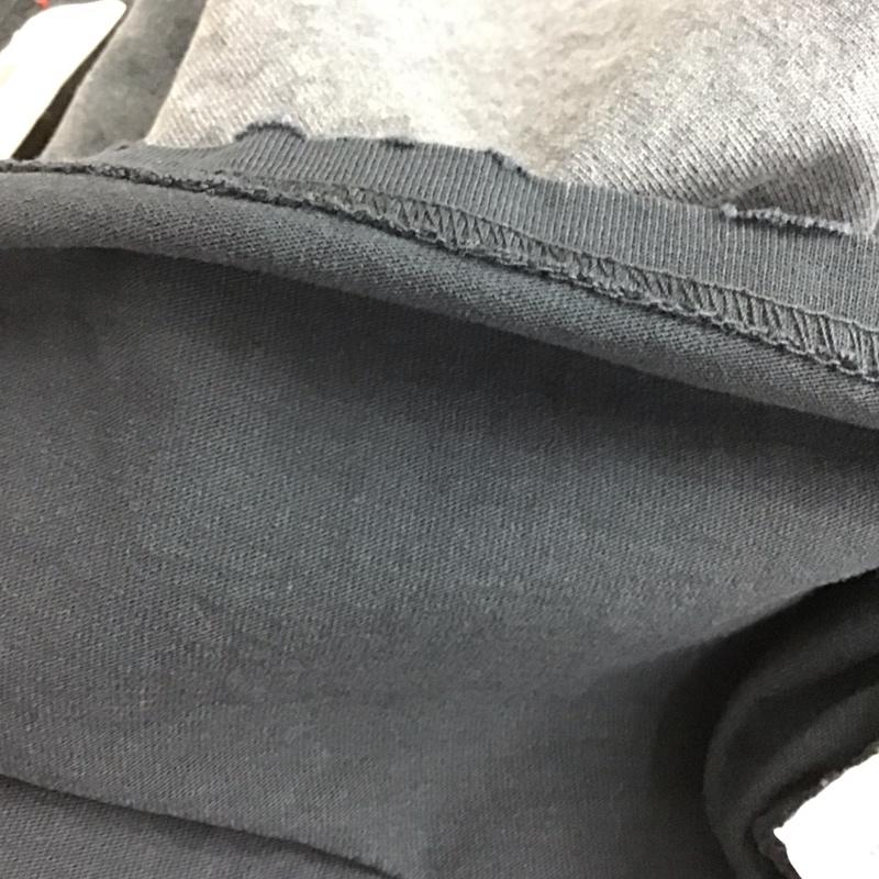 ムージムージ MOOJI MOOJI Tシャツ 半袖 半袖カットソー プリントTシャツ クルーネックカットソー L 無地 X ダメージ加工 ダークグレー / ダークグレー / メンズ USED 古着 中古 10159290