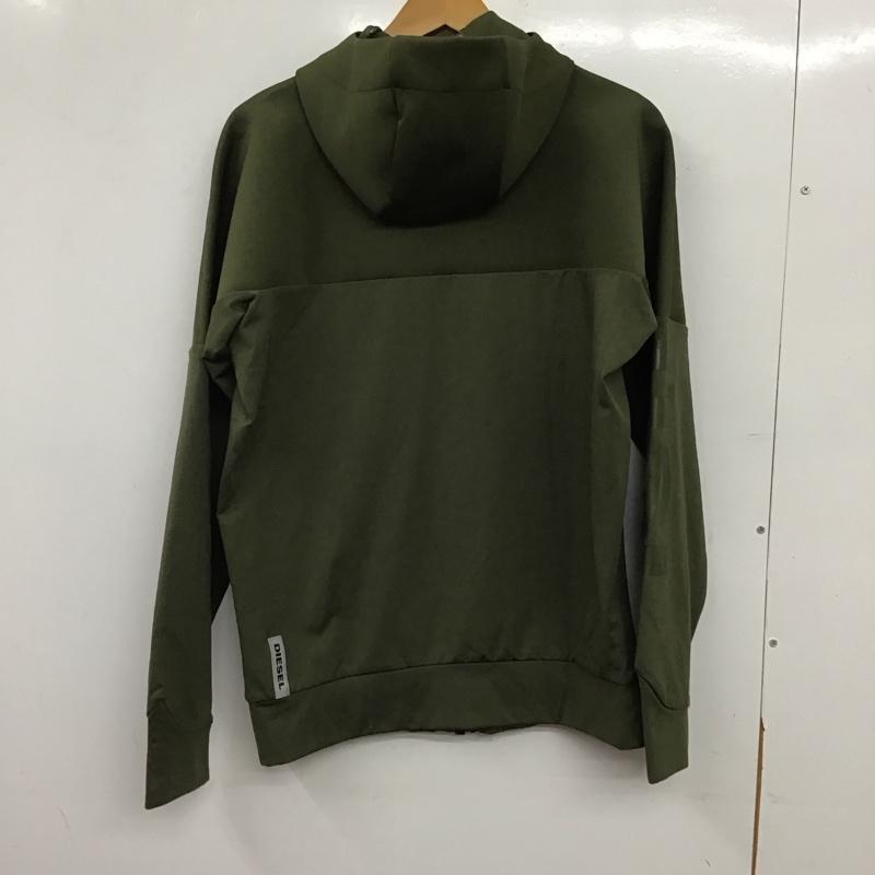 ディーゼル DIESEL パーカー 長袖 ジップアップパーカー 長袖パーカー カジュアルジャケット S プリント カーキ / カーキ / khaki メンズ USED 古着 中古 10159303
