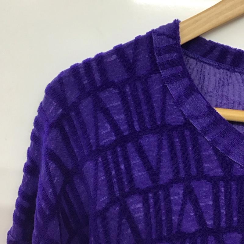 シャリーフ SHAREEF カットソー 七分袖 長袖カットソー 総柄 2 総柄 紫 / パープル / purple メンズ USED 古着 中古 10159306