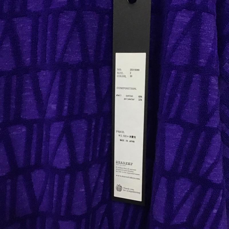 シャリーフ SHAREEF カットソー 七分袖 長袖カットソー 総柄 2 総柄 紫 / パープル / purple メンズ USED 古着 中古 10159306