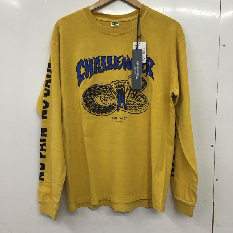 チャレンジャー CHALLENGER カットソー 長袖 clg-ts 026-014 長袖カットソー プリントカットソー クルーネック S プリント 黄 / イエロー / yellow メンズ USED 古着 中古 10159308