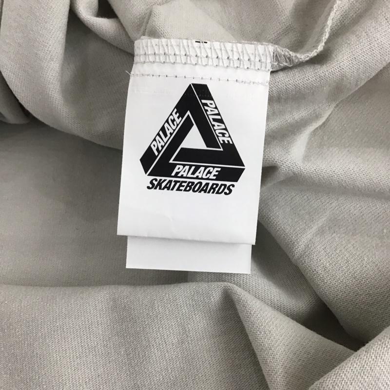 パレス PALACE カットソー 長袖 長袖カットソー プリントカットソー クルーネック M プリント 灰 / グレー / gray メンズ USED 古着 中古 10159309