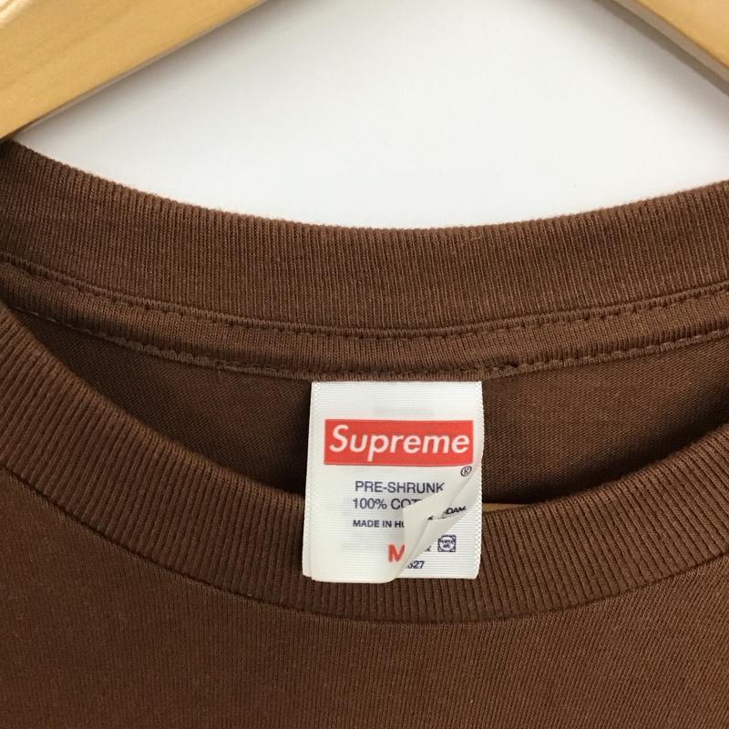 シュプリーム Supreme カットソー 長袖 長袖カットソー プリントカットソー クルーネック M プリント 茶 / ブラウン / brown メンズ USED 古着 中古 10159311