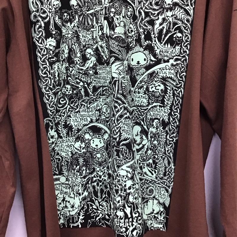 シュプリーム Supreme カットソー 長袖 長袖カットソー プリントカットソー クルーネック M プリント 茶 / ブラウン / brown メンズ USED 古着 中古 10159311
