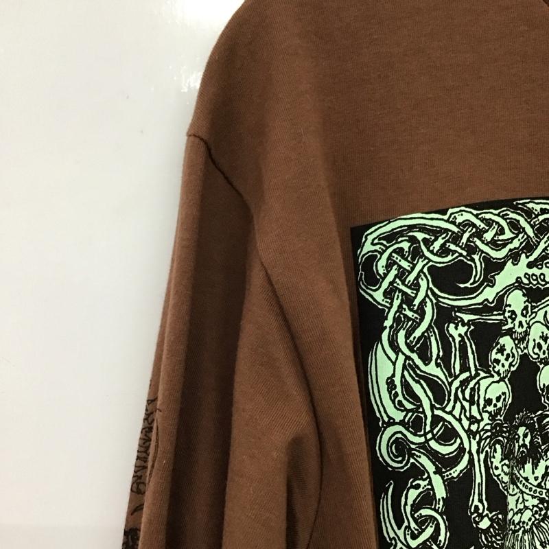 シュプリーム Supreme カットソー 長袖 長袖カットソー プリントカットソー クルーネック M プリント 茶 / ブラウン / brown メンズ USED 古着 中古 10159311