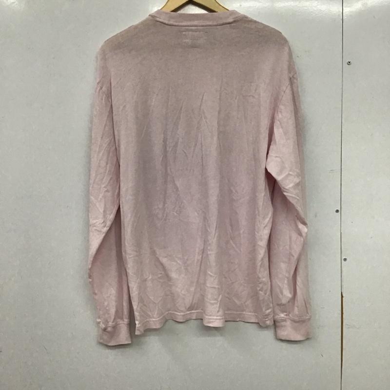 シュプリーム Supreme カットソー 長袖 長袖カットソー プリントカットソー クルーネック M ロゴ、文字 桃 / ピンク / pink メンズ USED 古着 中古 10159312