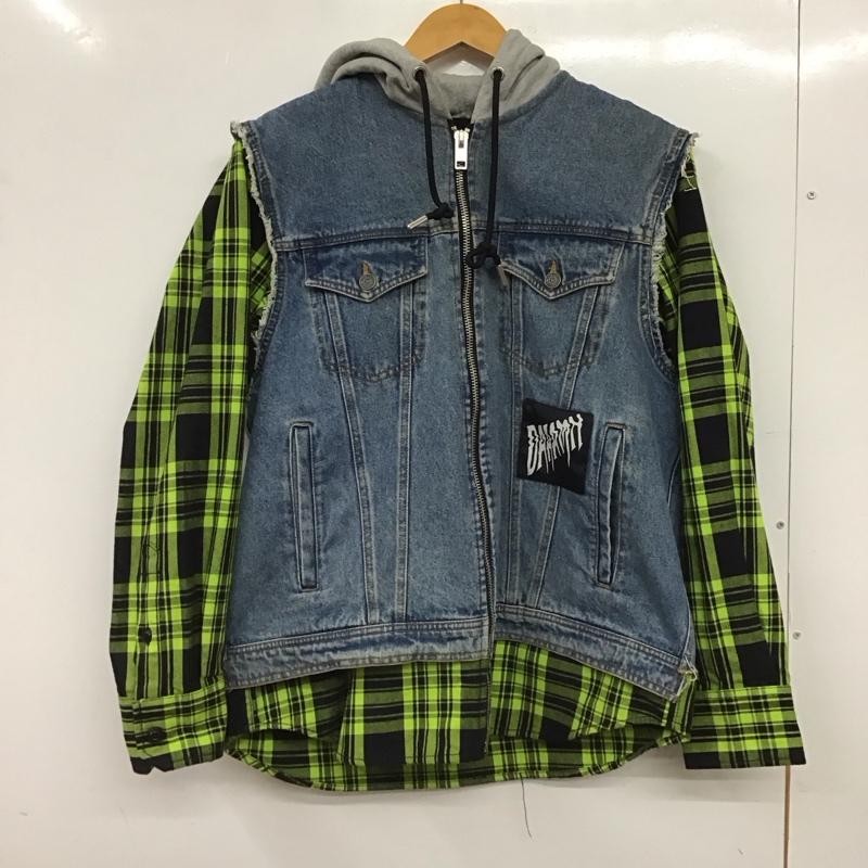 ディーゼル DIESEL ジャケット、上着 ジャンパー、ブルゾン ジップアップジャケット デニムジャケット アウター S チェック X ロゴ、文字 マルチカラー / マルチカラー / multicolor メンズ USED 古着 中古 10159313