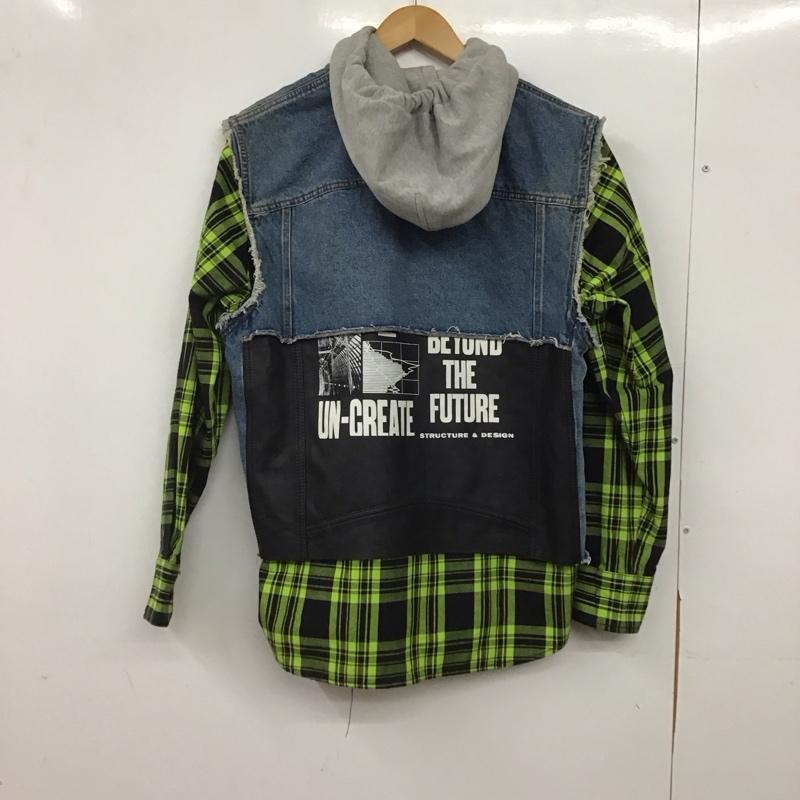 ディーゼル DIESEL ジャケット、上着 ジャンパー、ブルゾン ジップアップジャケット デニムジャケット アウター S チェック X ロゴ、文字 マルチカラー / マルチカラー / multicolor メンズ USED 古着 中古 10159313