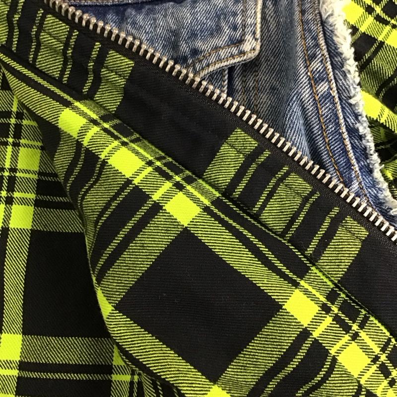 ディーゼル DIESEL ジャケット、上着 ジャンパー、ブルゾン ジップアップジャケット デニムジャケット アウター S チェック X ロゴ、文字 マルチカラー / マルチカラー / multicolor メンズ USED 古着 中古 10159313
